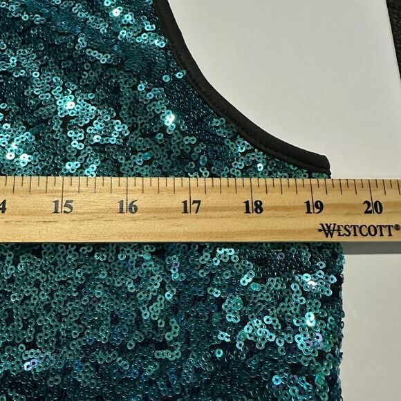 Zeagoo Blue and Teal Sequin Tank Top | Women Size XL - Picture 11 of 12